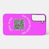 カスタムQRコードあなたの特別なメッセージモダンギフト SAMSUNG GALAXYケース (裏面横)