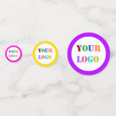 カスタムQRコードおよびビジネスロゴ会社紙吹雪 コンフェッティ (裏面)