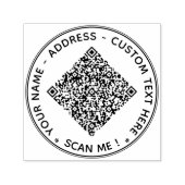 カスタムQRコードおよび文字ラウンド自己インク入力スタンプ セルフインキングスタンプ (デザイン)