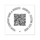 カスタムQRコードおよび文字ラウンド自己インク入力スタンプ セルフインキングスタンプ (デザイン)