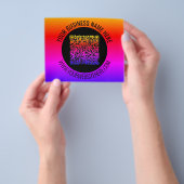 カスタムQRコードおよび文字販売促進チラシ チラシ (手)