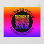 カスタムQRコードおよび文字販売促進チラシ チラシ (裏面)