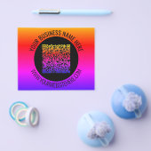 カスタムQRコードおよび文字販売促進チラシ チラシ (シングル)