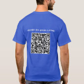 カスタムQRコードで花婿にドリンクをおごろう VENMO Tシャツ (裏面)