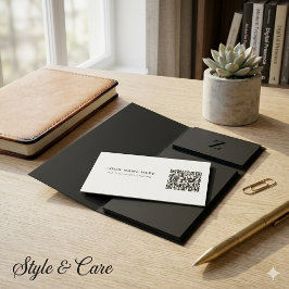 カスタムQRコードとタイトル付きクラシックホワイトマグネットカード