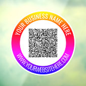 カスタムQRコードとテキストのビジネス用窓用シール ウィンドウサイン (シート3)