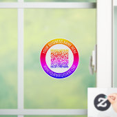 カスタムQRコードとテキストのビジネス用窓用ステッカー ウィンドウサイン (ホーム)