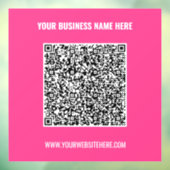 カスタムQRコードとテキスト窓用シールテンプレート ウィンドウサイン (シート3)