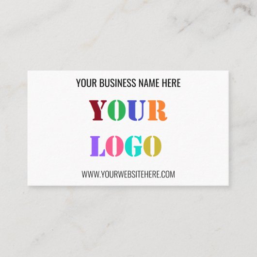 カスタムQRコードとロゴの名刺 名刺 (正面)