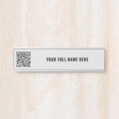 カスタムQRコードと名前のドアの署名テンプレート サインプレート (正面)