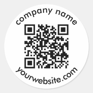 カスタムQRコードと文字の追加エレガントモダン ラウンドシール