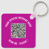 カスタムQRコードと文字キーチェーン選択カラー キーホルダー (裏面)