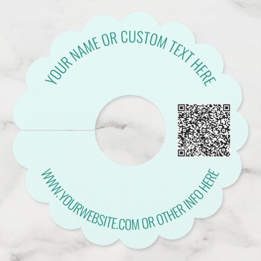 カスタムQRコードと文字促進ワイングラスラベル ワイングラスタグ (正面)