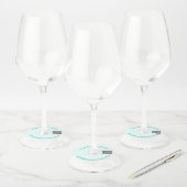 カスタムQRコードと文字促進ワイングラスラベル ワイングラスタグ (セット)