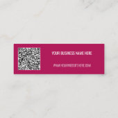 カスタムQRコードと文字名刺の色の選択 スキニー名刺 (裏面)