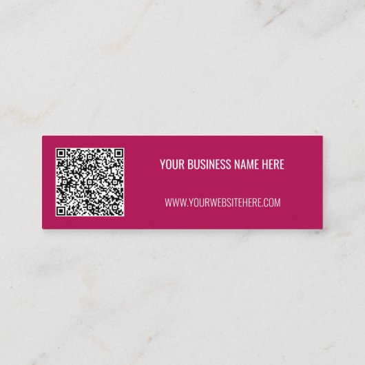 カスタムQRコードと文字名刺の色の選択 スキニー名刺 (裏面)