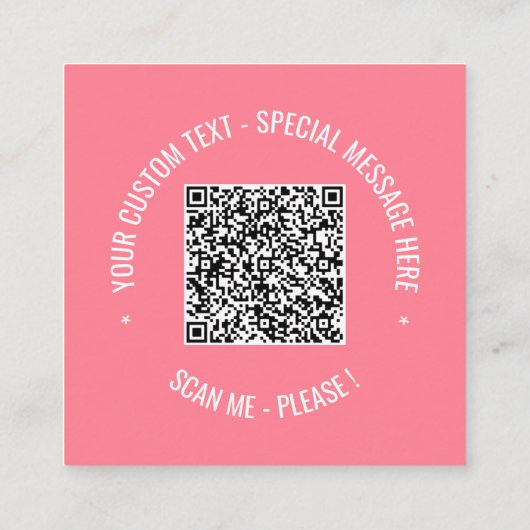 カスタムQRコードと文字名刺の色の選択 スクエア名刺 (裏面)