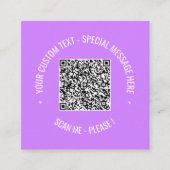 カスタムQRコードと文字名刺の色の選択 スクエア名刺 (正面)