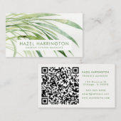 カスタムQRコードスキャン可能な水色離れのユニーク 名刺 (正面/裏面)