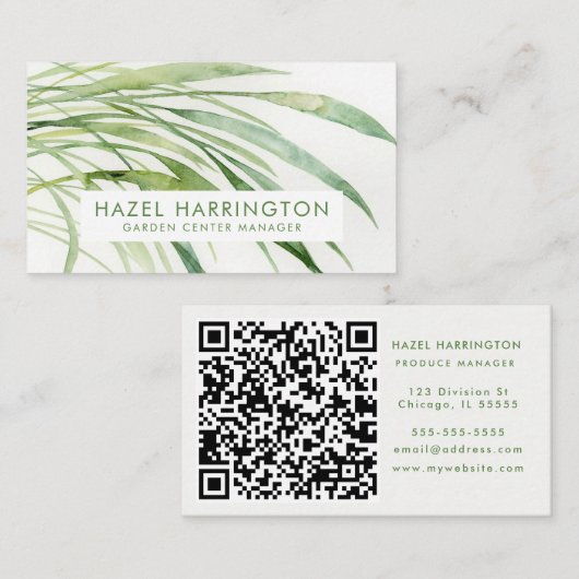 カスタムQRコードスキャン可能な水色離れのユニーク 名刺 (正面/裏面)