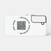 カスタムQRコードスキャン情報テキストと色 SAMSUNG GALAXYケース (裏面横)