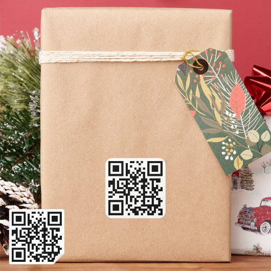 カスタムQRコードステッカー：あなたのビジネスを加速させる スクエアシール