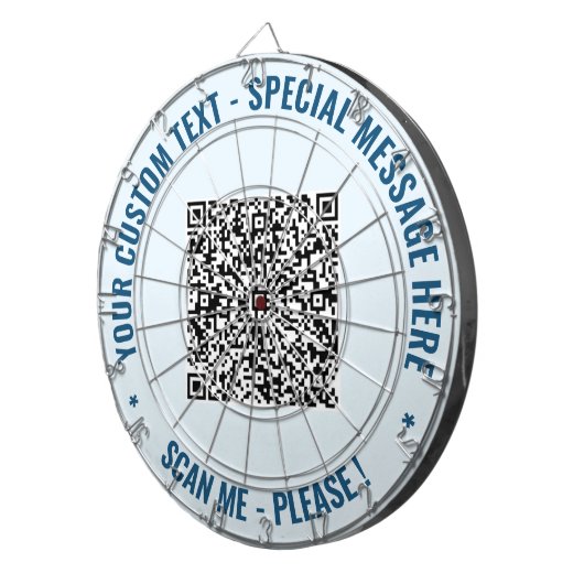 カスタムQRコードダーツボードカスタム文字と色 ダーツボード (正面右)