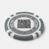 カスタムQRコードテキスト ビジネス ポーカー チップ 例 (シングル)