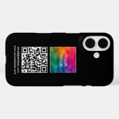カスタムQRコードテキスト 自分のロゴをアップロード Case-Mate iPhoneケース (裏面 (横))