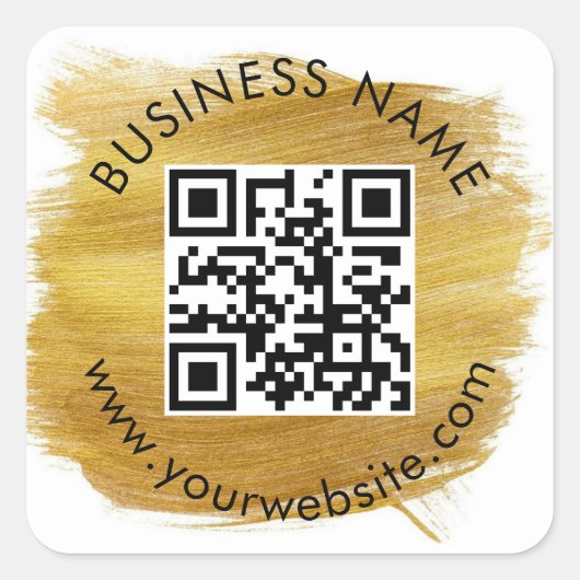 カスタムQRコードテンプレートスクエアステッカー スクエアシール (正面)