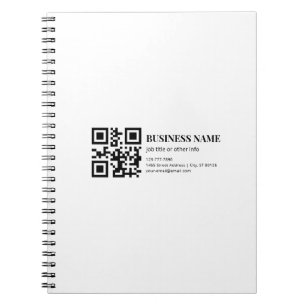 カスタムQRコードビジネス名テンプレート ノートブック