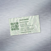 カスタムQRコードフォトグリーン芝生気に マグネット名刺 (インサイチュ)