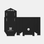 カスタムQRコードブラックに感謝 フェイバーボックス (折り畳みなし)