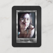 カスタムQRコードプロファイルフォトメタル 名刺 (正面)