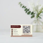 カスタムQRコードプロフェッショナル会社のロゴモダン 名刺 (スタンド正面)