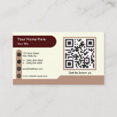 カスタムQRコードプロフェッショナル会社のロゴモダン 名刺 (正面)