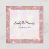 カスタムQRコードホログラフィフェイクックファッション スクエア名刺 (正面)