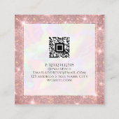 カスタムQRコードホログラフィフェイクックファッション スクエア名刺 (裏面)