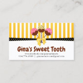 カスタムQRコードポップ・アートの付きケーキベーカリー 名刺 (正面)