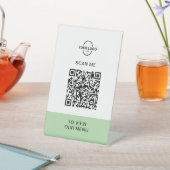 カスタムQRコードメニュースタンド | 接触不要のレストラン 台座サイン (インサイチュ)
