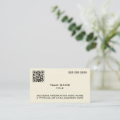 カスタムQRコードモダンボーン 名刺 (スタンド正面)