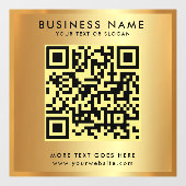 カスタムQRコードロゴテキスト 偽ゴールド グラマラス ウィンドウサイン (シート)