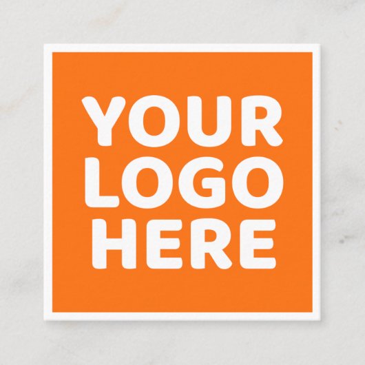 カスタムQRコードロゴブランドカラー会社 スクエア名刺 (正面)