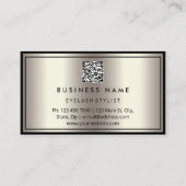 カスタムQRコードロゴレストラン料理シェフバラ 名刺 (裏面)