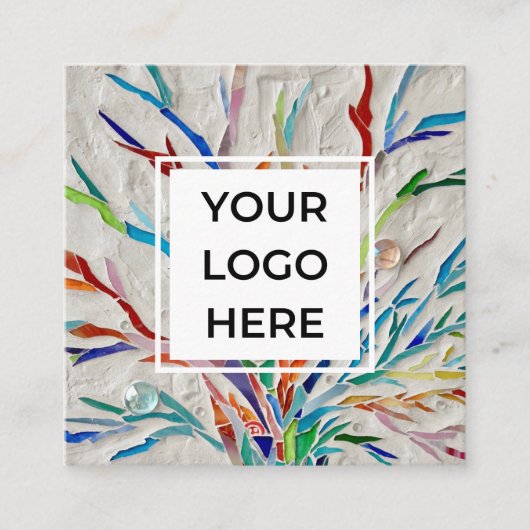 カスタムQRコードロゴ スクエア名刺 (正面)