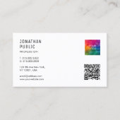 カスタムQRコードロモダンゴエレガントシンプルテンプレート 名刺 (正面)