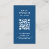 カスタムQRコードロモダンゴ青 名刺 (裏面)