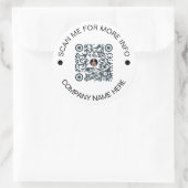 カスタムQRコード丸白防水事業 ラウンドシール (バッグ)