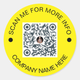 カスタムQRコード丸黄防水事業 ラウンドシール