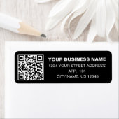 カスタムQRコード事業名黒差出人住所 ラベル (インサイチュ)